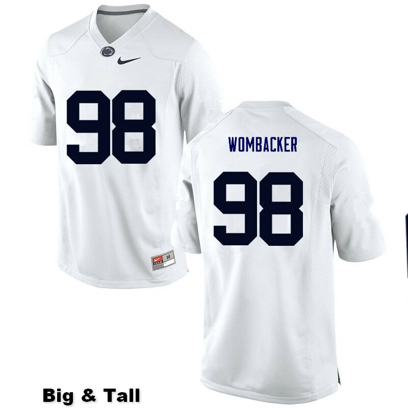 NCAA Nike Men's Penn State Nittany Lions Jordan Wombacker #98 College Football Authentic Big & Tall White Stitched Jersey BHO5398LA